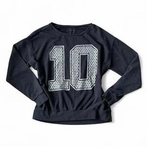 Y2K Freeze “10” Black Crewneck Sweatshirt Size Large